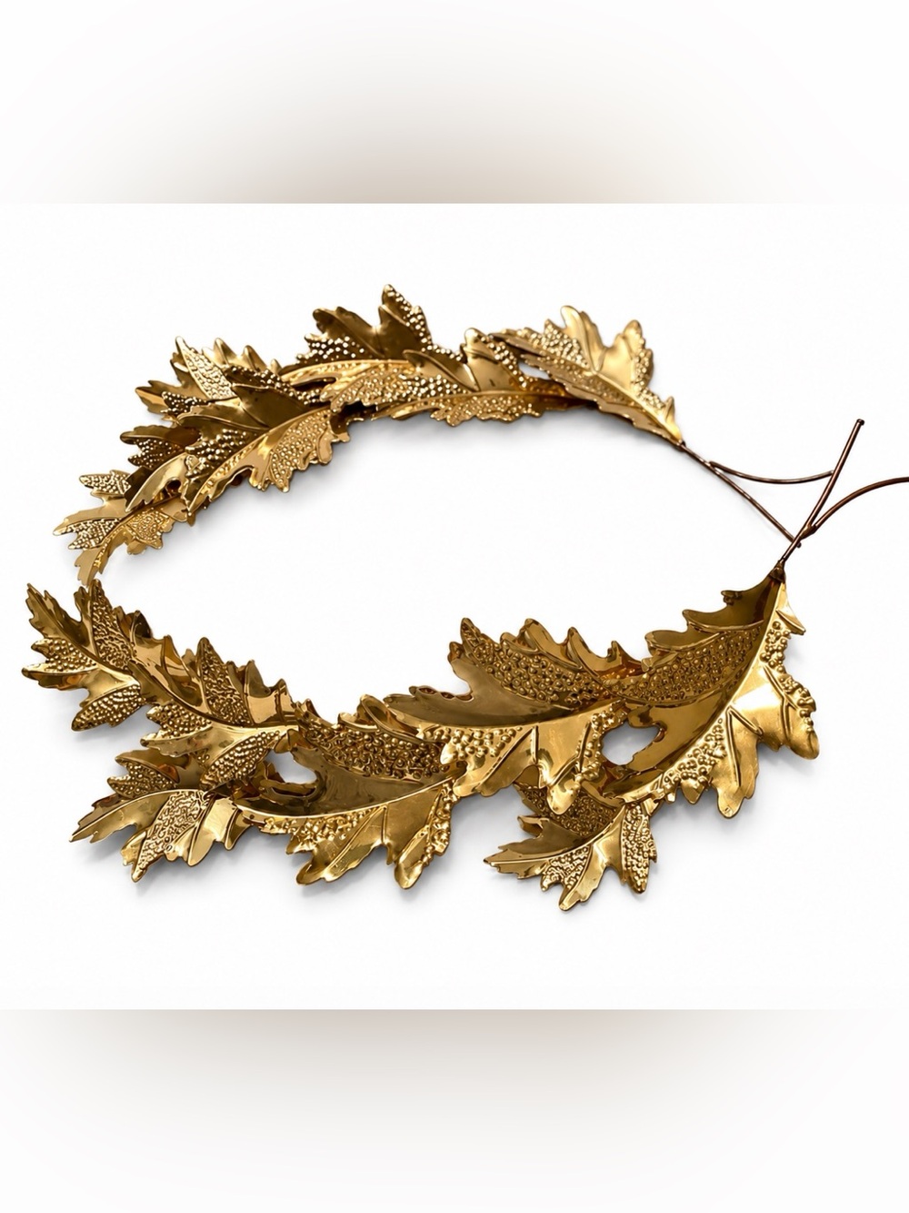 Home Interiors Metal Gold Tone Leaf Leaves Wall Hanging Art Decor Home 2 Vintage - Picture 3 of 10
